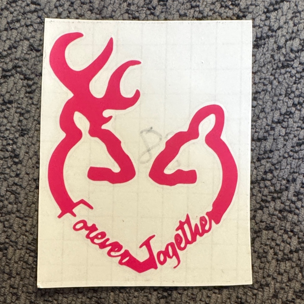 Pink 'Forever Together' Decal
